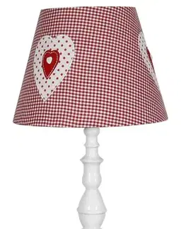 Stolní lampa bílá a růžová 51cm Sweet