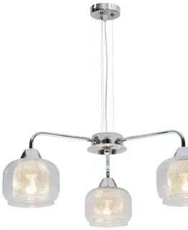 Chromové stínidlo závěsné lampy s košíkem 3x40W Ray