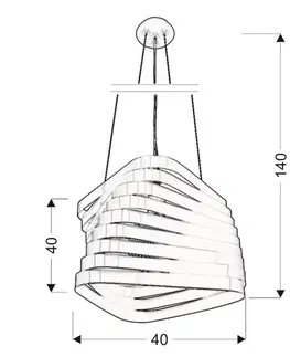 Stropní svítidlo 1X60W E27 závěsné bílé BIZO