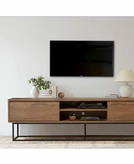 Televizní stolek Rodez Walnut and Black II, L