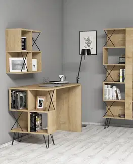 Psací stůl s knihovnou Extra 2 - Oak