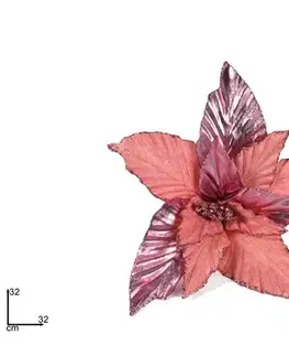 PROHOME - Hvězda vánoční 32cm růžová