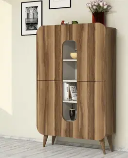 Víceúčelová skříňka Mine - Walnut, Cream