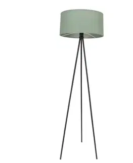 Stojací lampa SHANTI černá 1x40W E27 mátové stínidlo
