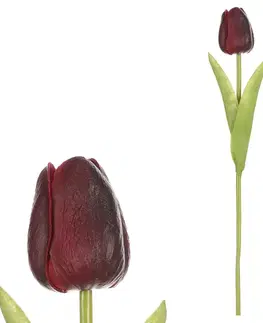 Umělý pěnový Tulipán mini, tmavě červená, 5 x 5 x 34 cm