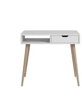 Psací stůl Offer - White, Wooden