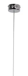 Závěsná lampa chrom křišťálová čtvercová Lara