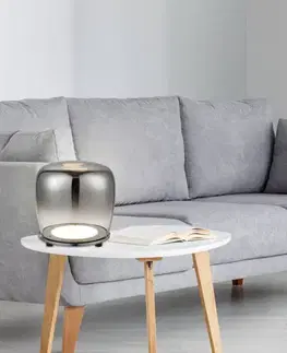 Stojací lampa černá skleněná LED 17cm Berloz Ledea