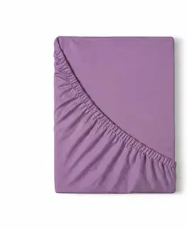 Kvalitex Saténové prostěradlo s gumou fialová, 100 x 200 cm