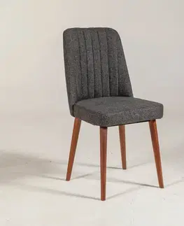 Židle Vina Sandalye Anthracite, Walnut