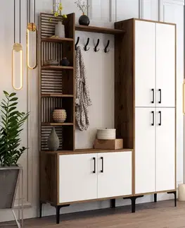 Předsíňová stěna Viyana DA - Walnut, White
