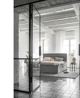 Artelta Manželská postel VIVRE Boxspring | 140 x 200 cm Barva VIVRE: Monolith 48