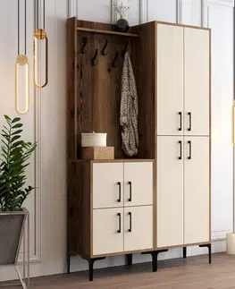 Předsíňová stěna Berlin BA - Walnut, Cream
