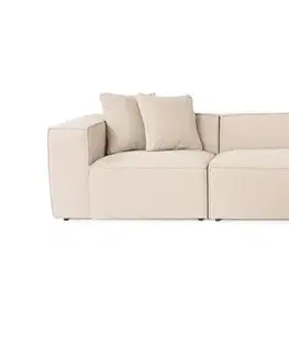Rohová sedací souprava Lora (L1-O1-1R-POUFFE ) - Peach