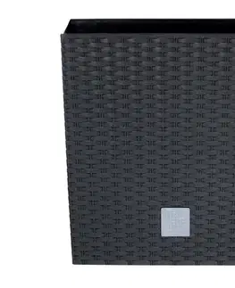 PROSPERPLAST - Kvetináč RatoLOW 26,5cm antracit