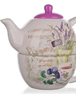 Banquet Konvička 360ml se šálkem 330ml Lavender 60ZF1124-A