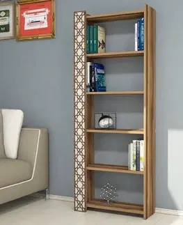 Knihovna City - Walnut, Cream