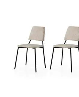 Sada jídelních židlí Lima Ecru and Black, 2 ks