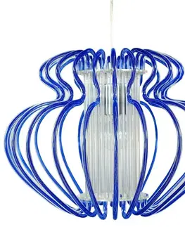 Modrá závěsná lampa 52 cm Imperia