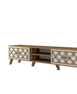 TV stolek Class - Walnut, Cream