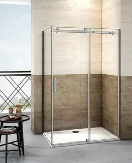 H K Čtvercový sprchový kout DIAMOND 100x100 včetně sprchové vaničky z litého mramoru SE- DIAMOND100100/SE-THOR-100SQ