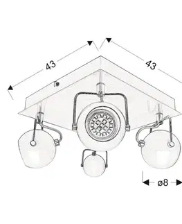 Stropní lampa Tony stropní lampa LED GU10 matná černá