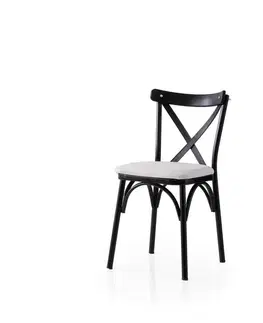 Sada jídelních židlí Ekol White and Black, 2 ks