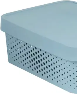 CURVER - Box úložný 11l s víkem světle šedý, umělá hmota