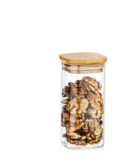 4Home Skleněná dóza na potraviny s víkem Bamboo, 300 ml, 300 ml