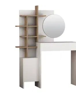 Toaletní stolek Mup - White, Oak