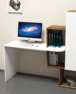 Psací stůl Açelya - Walnut, White