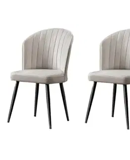 Sada jídelních židlí Rubi Cream and Black, 2 ks