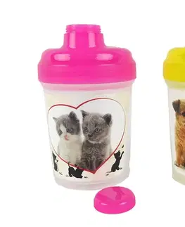 TVAR - Láhev plast 300ml/450ml dekor Štěňata,Koťata různé motivy