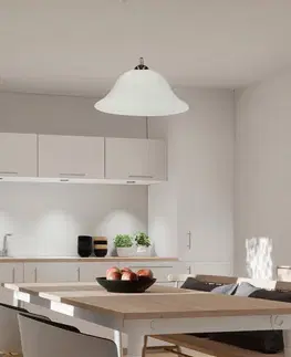 Závěsná lampa Vera s mědí, 1x60W, E27, stínidlo z alabastru