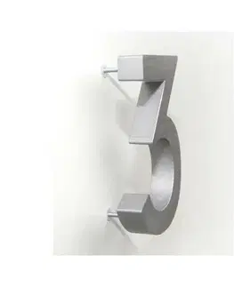 Hliníkové číslo 8 v „3D“ provedení s broušeným povrchem. RICHTER RN.100LV.8.AL.3D