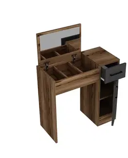 Toaletní stolek Inci - Light Walnut, Anthracite