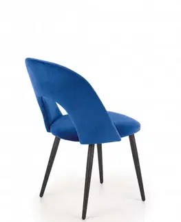 Jídelní židle K384 samet / černá Halmar