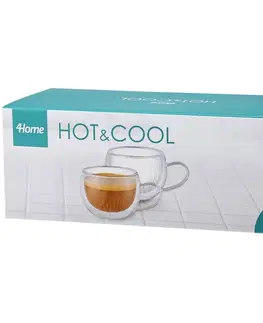 4Home Termo sklenice na cappuccino Hot&Cool 270 ml, 2 ks