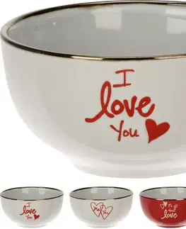 PROHOME - Miska 475ml Love různé barvy a motivy