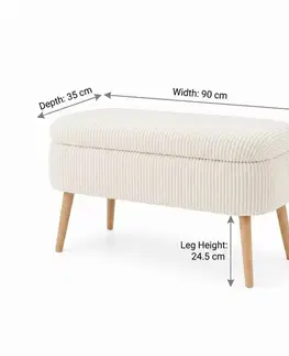 Lavice s úložným prostorem OSLO LINEN