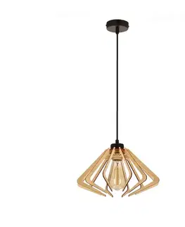 Závěsná lampa Eco 6 1x40 E27 dřevěné stínidlo