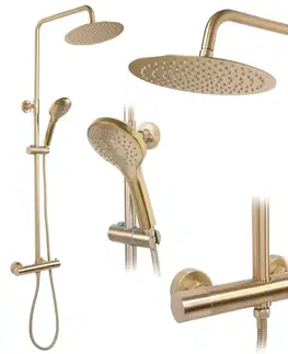 REA Sprchový set s termostatickou baterií 150mm VINCENT zlatá kartáčovaná REA-P6602