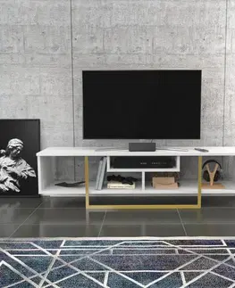 TV stolek Asal 150 - White, Gold