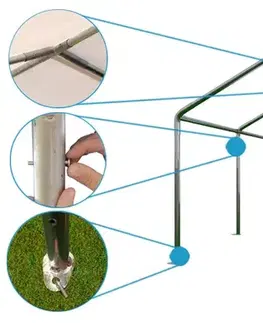 Zahradní párty stan 3x4m bílá EKONOMY