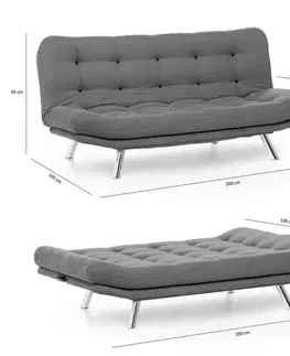 Trojmístná rozkládací pohovka Misa Sofabed - Black