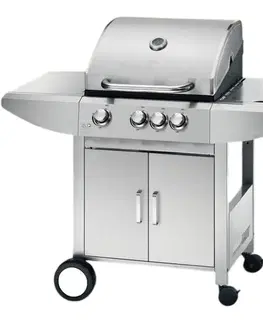 Plynový nerez BBQ gril Wellington +boční hořák +el. jehla-rožeň ZDARMA, 121,7 x 56,7 x 114,3 cm