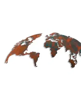 Dekorativní kovový doplněk na zeď World Map Medium - 2