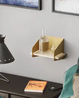 Nástěnná police Short Arm - Gold
