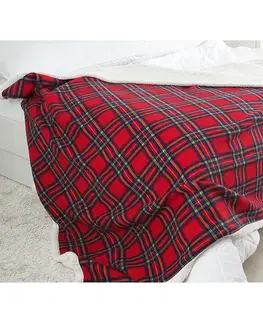 Deka BUFFALO 150x200 červenozelené káro