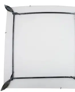 Čtvercová skleněná stropní lampa Laur